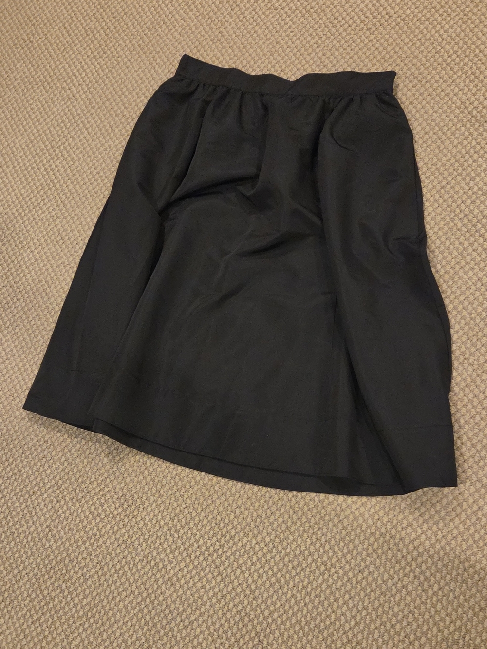 Old Navy Black A-Line Taffeta Holiday Skirt Elastic Waist Sz XL